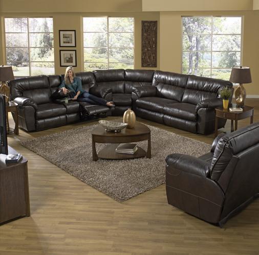 Catnapper Nolan 3-Piece Power Recline Sectional in Godiva