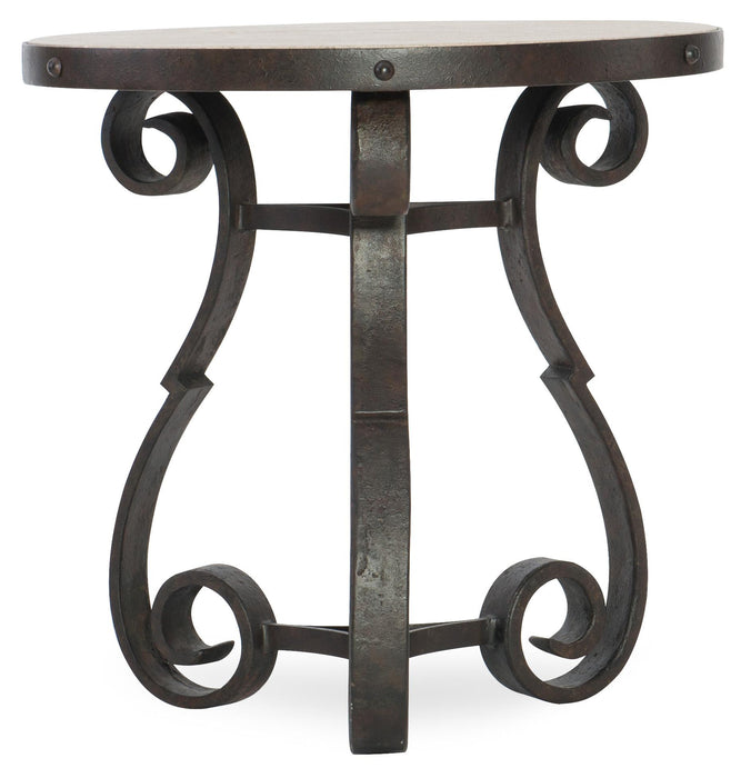 Luckenbach Metal and Stone End Table