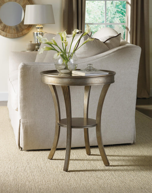 Sanctuary Round Mirrored Accent Table - Visage image