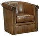 Axton Swivel Leather Club Chair image
