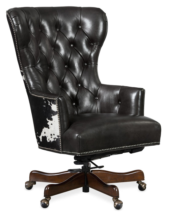 Katherine Executive Swivel Tilt Chair w/ Black & White HOH image