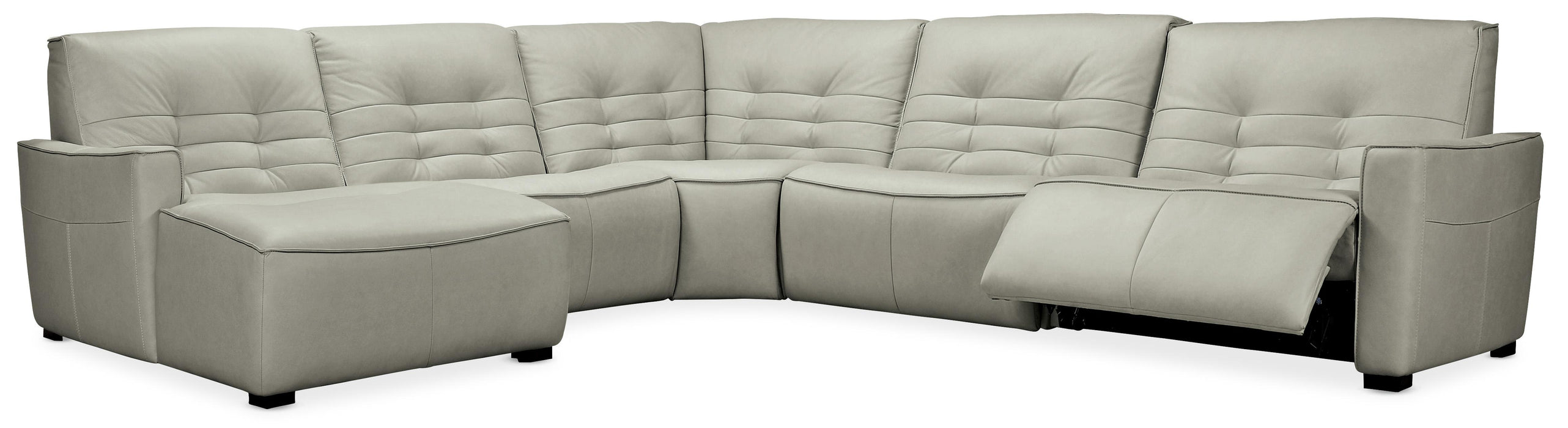Reaux 5-Piece LAF Chaise Sectional w/2 Power Recliners image