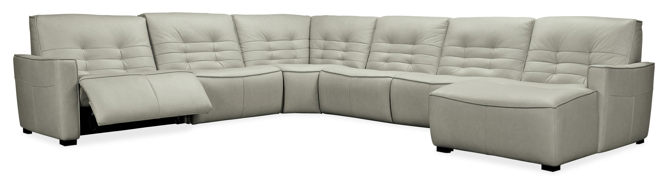 Reaux Grandier 6-Piece RAF Chaise Sectional w/ 2 Recliners image